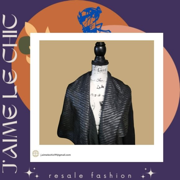 Black Rivet Faux Leather Front Ruffle Jacket - Picture 2 of 4